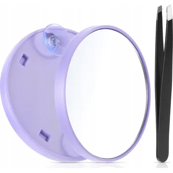 Kosmetické zrcátko KOSMETICKÉ ZRCÁTKO S PŘÍSAVKAMI PRO MAKE-UP, 5X ZVĚTŠENÍ + PINZETA