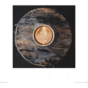 Obraz Plakát Latte Art bez rámu 40 x 40 cm
