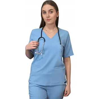 Pánská mikina Mikina lékařská mikina SCRUBS VISKÓZA DE SUSAN CALIFORNIA SVĚTLE MODRÁ L