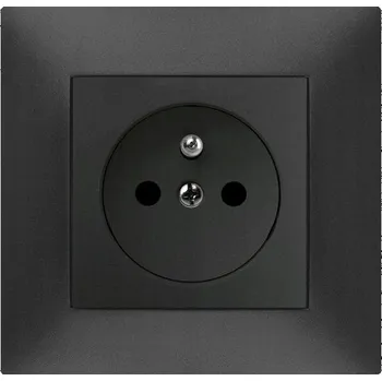 Elektrická zásuvka Elektrická Zásuvka nástěnná Elektro-Plast Nasielsk černá
