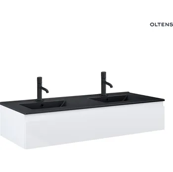 Koupelnový nábytek Oltens Vernal umyvadlo se skříňkou 120 cm, matná černá/lesklá bílá 68011000