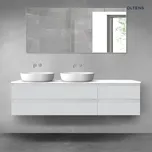 Oltens Vernal sada koupelnového nábytku 180 cm s horní deskou, matná šedá/lesklá bílá 68606700