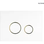 Oltens Lule splachovací tlačítko, bílá/matná zlatá/bílá 57106000