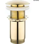 Oltens Rovde umyvadlová zátka click/clack, kulatá, bez přepadu G1 1/4, zlatá 05200800