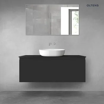 Koupelnový nábytek Oltens Vernal sada koupelnového nábytku 120 cm s horní deskou, matná černá 68250300