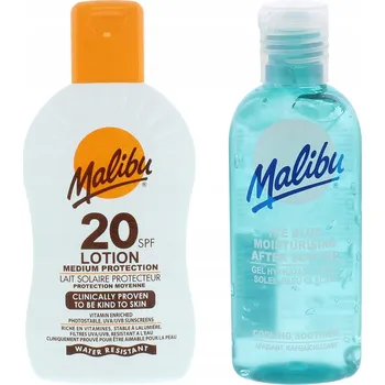 Přípravek na opalování Malibu Ochranné Mléko SPF20 200 Ml + Gel Po Opalování 100ml