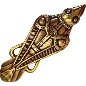 Brož Megalith HAVRAN, vikingové, dle nálezu z Olandu, Švédsko, bronzová brož