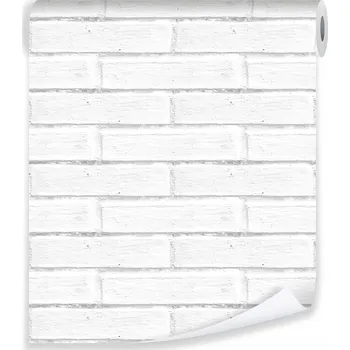 Fototapeta Tapeta CIHLA Bílá 3D Efekt + LEPIDLO