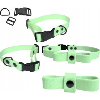 Obojek pro psa OBROŽEK S MAŠLÍ PRO MALÉ PSY MĚKKÝ VODĚODOLNÝ BIOTHANE HEXA S