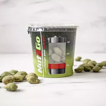 Nut 2 Go - Arašídy wasabi v plastovém kelímku 150g (Arašídy wasabi ALIKA)