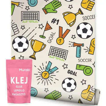 Fototapeta Tapeta pro teenagery Fotbalové míče Kresby SPORT Dekorace