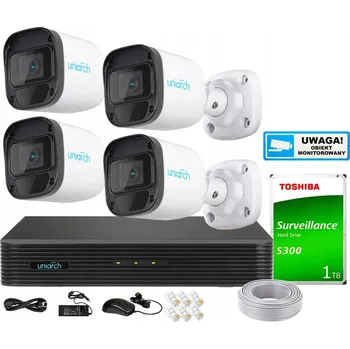 Bezpečnostní kamera Sada IP monitoringu 5 Mpx, 4 kamery PoE IPC-B125-PF28 - Uniarch by Uniview