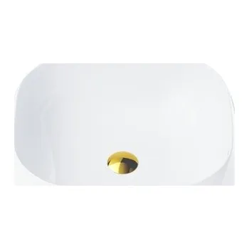 Umyvadlo Umyvadlo na desku Corsan obdélníkové 450x410x145 mm se zlatou výpustí