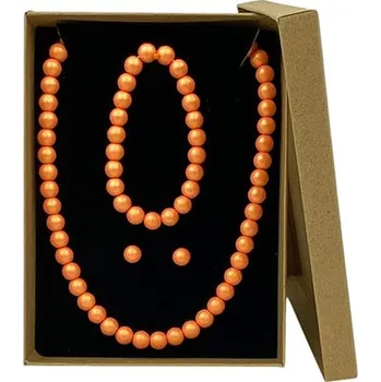 Náhrdelník Set skleněné perle - marigold