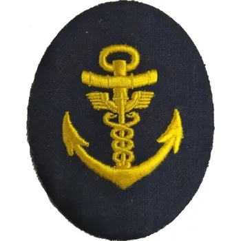 Nášivka námořních jednotek NVA Maat Verwaltung ovál s kotvou, dva hadi (Nášivka námořních jednotek NVA Maat Verwaltung ovál s kotvou, dva hadi)