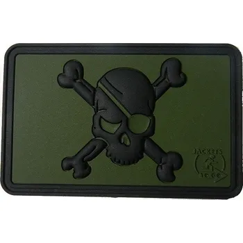 Nášivka Nášivka PIRÁT /LEBKA/ plast ZELENÁ (Nášivka PIRÁT /LEBKA/ plast ZELENÁ)