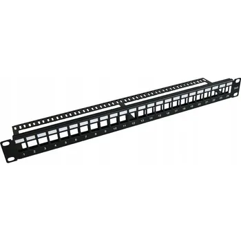 Obraz MicroConnect 19" Prázdný patch panel, 24 portů,