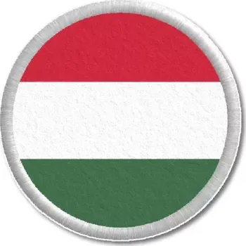 Vlajka Pelisport Maďarská vlajka tištěná nášivka ø 4,5 cm