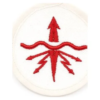 Nášivka Nášivka námořních jednotek NVA kruh hydroakustik BÍLÁ (Nášivka námořních jednotek NVA kruh hydroakustik BÍLÁ)