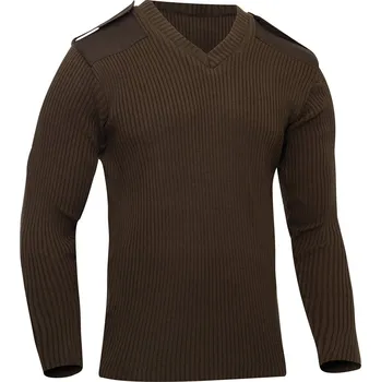Pánský svetr Svetr US ACRYLIC výstřih do v HNĚDÝ vel. 3XL (Svetr US ACRYLIC výstřih do v HNĚDÝ vel. 3XL)