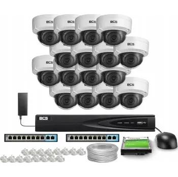IP kamera Sada domácího monitoringu 16x IP kamera BCS-V-EIP44VSR3 4MPx IR 30m s motorickým zoomem