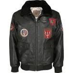 Bunda pilotní kožená TOP GUN ČERNÁ vel. M (Bunda pilotní kožená TOP GUN ČERNÁ vel. M)