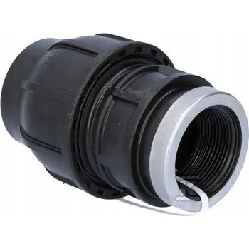 Vodovodní potrubí PP Svěrná spojka 50 x 6/4" VNITŘNÍ ZÁVIT vnitřní závit PN16, pro PE trubky, černá