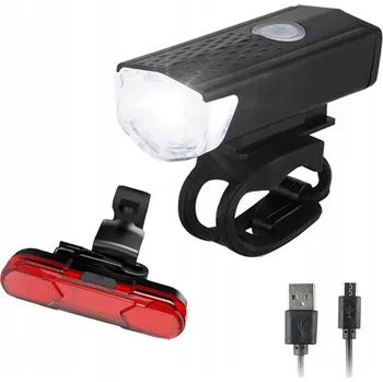 Cyklosvítilna LED SVĚTLO NA KOLO SADA PŘEDNÍ ZADNÍ Přední USB