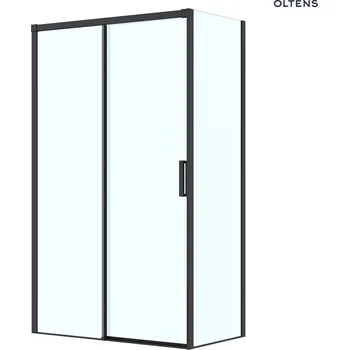 Oltens Breda sprchový kout 120 x 80 cm, obdélníkový, matná černá/průhledné sklo 20223300
