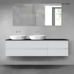 Oltens Vernal sada koupelnového nábytku 180 cm s horní deskou, matná šedá/matná černá 68615700