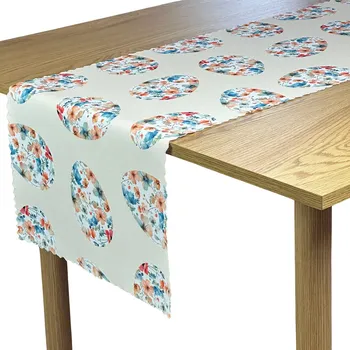 ubrus Běžec na stůl Odolný proti skvrnám Velikonoce Béžový Barevné Kraslice Běžce na stůl 50x160 cm
