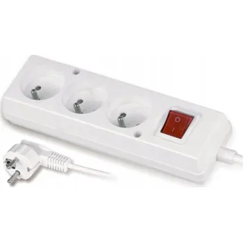 Napájecí kabel Prodlužovací Kabel přívod s lištou Volteo 3 m, 3 ks zásuvek, bílý