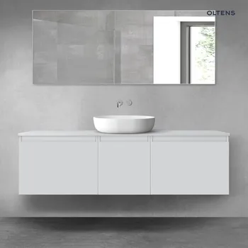 Koupelnový nábytek Oltens Vernal sada koupelnového nábytku 160 cm s horní deskou, matná šedá 68471700