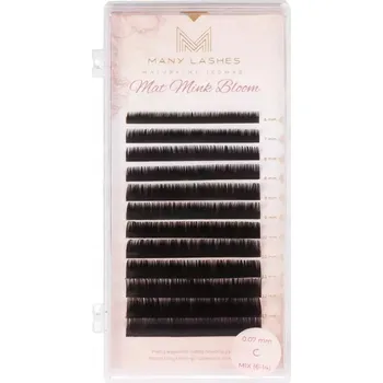 Umělé řasy Matné Mink Bloom Easy Fanning | Objemové řasy 6-14 mm | 0,07 zatočení D