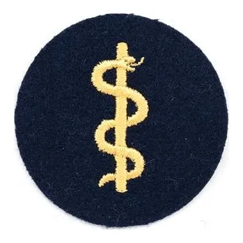 Nášivka Nášivka námořních jednotek NVA kruh zdravotník důstojník MODRÁ (Nášivka námořních jednotek NVA kruh zdravotník důstojník MODRÁ)