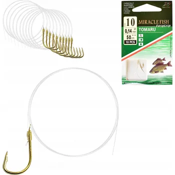 Rybářský háček Háček s návazcem Miracle Fish pro lov na dně/splávek, velikost 10, 10 ks