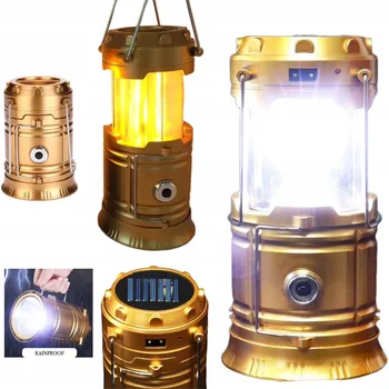 Svítilna SOLÁRNÍ LED TURISTICKÁ LAMPA AKUMULÁTOR KEMPINGOVÁ
