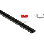 BERGE Hliníkový profil pro LED pásky D mini povrchový 2m ČERNÝ