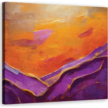 Obraz Obraz na plátně, Malovaná abstrakce fialová 40x40