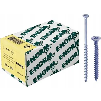 Šroub Šroub do dřevotřísky, zápustná hlava, pozink, modr., závit