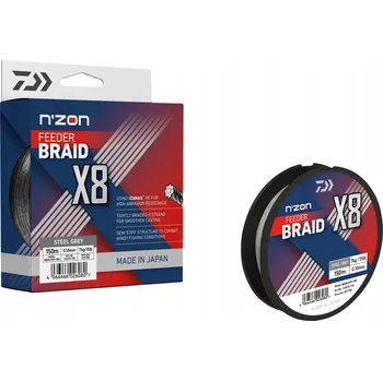 DAIWA ŠŇŮRA N'ZONE X8 0,12MM 150M OCELOVĚ ŠEDÁ