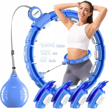 Obruč Hula hoop s výstupky Cozylady 126 cm modré