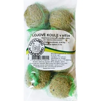 Krmivo pro ptáka Kejo Products ApS Lojové koule v síťce 6ks Kejo