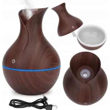 Zvlhčovač vzduchu ZVHLČOVAČ VZDUCHU DIFUZÉR AROMA TMAVĚ HNĚDÝ RGB 5W