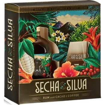 Rum Secha de la Silva se sklem 0,7l 40%