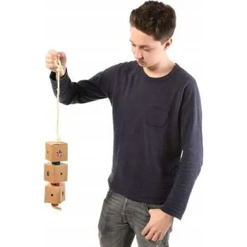 Hračka pro ptáka Hračka dřevěná pro papoušky Tři Kostky M/L