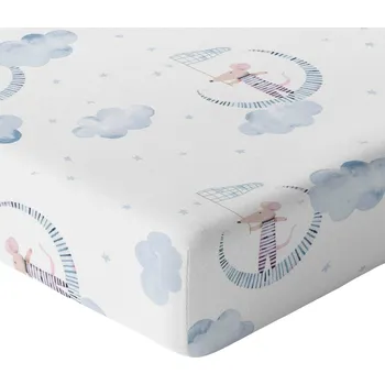 Prostěradlo PROSTĚRADLO DĚTSKOU POSTÝLKU 160x80 S VYPADAJÍCÍM PÁSEM HRUBÁ BAVLNA 100% POLSKÝ VÝROBEK