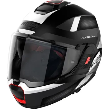 Helma na motorku Nolan N120-1 Subway N-com Flat Black 21 Velikosti: XL