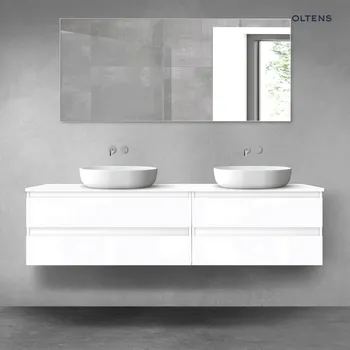 Koupelnový nábytek Oltens Vernal sada koupelnového nábytku 180 cm s horní deskou, lesklá bílá 68551000