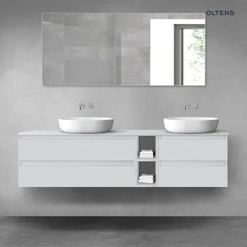 Koupelnový nábytek Oltens Vernal sada koupelnového nábytku 180 cm s horní deskou, matná šedá 68637700